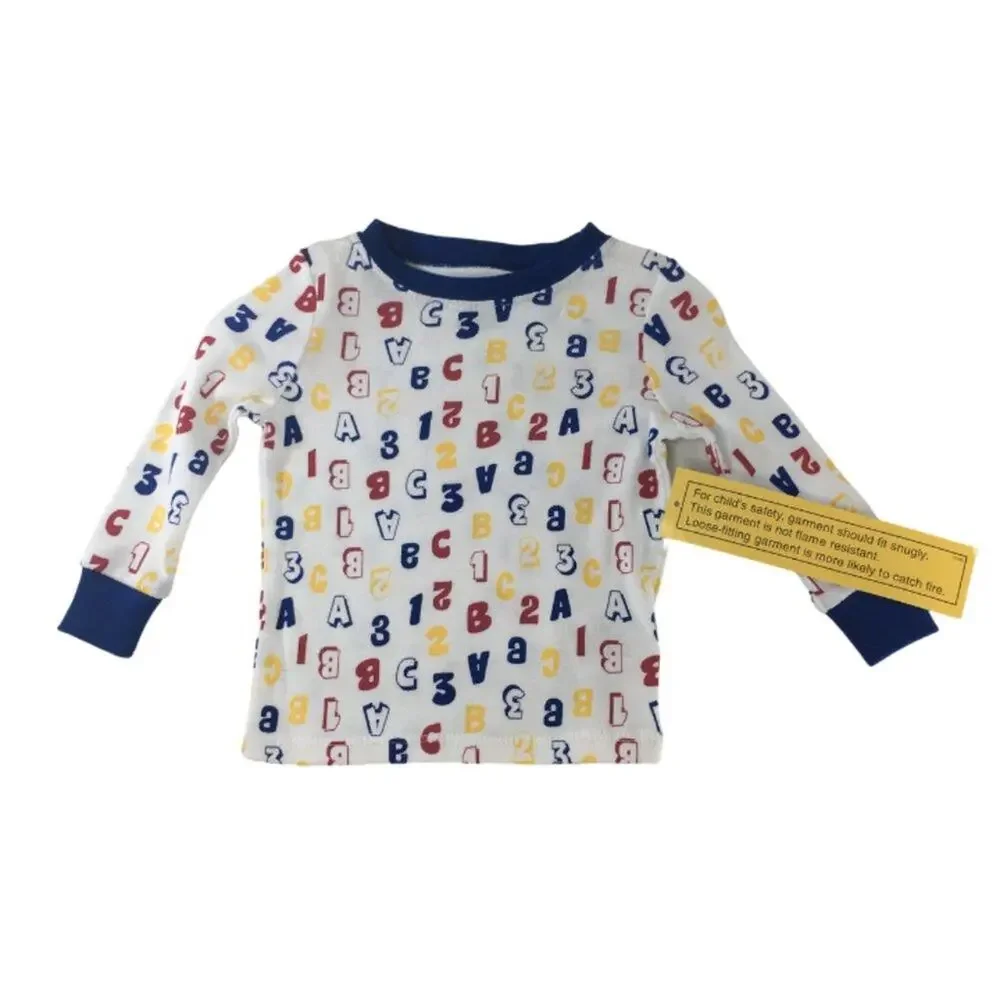 ABC 123 Snug Fit Toddler Pajama Set 18M NWT Alphabet Sleepwear Cozy Essentials